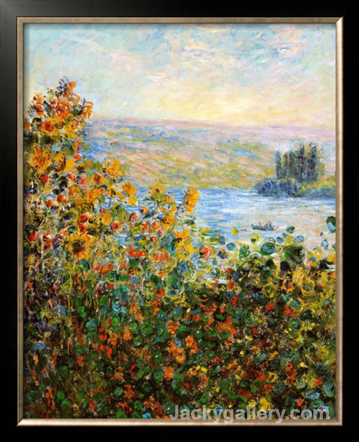 Flower Beds At Vetheuil by Claude Monet paintings reproduction